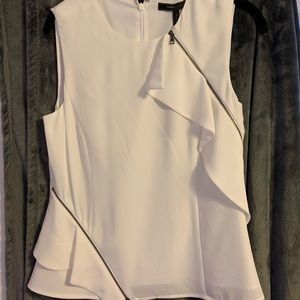 White BCBG Sleeveless Blouse!